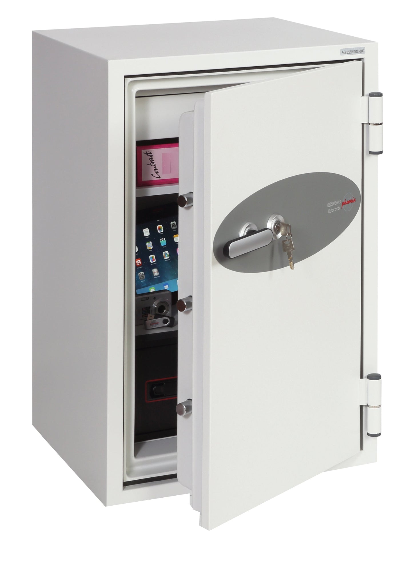Phoenix Datacombi Size 2 Data Safe Key Lock White DS2502K