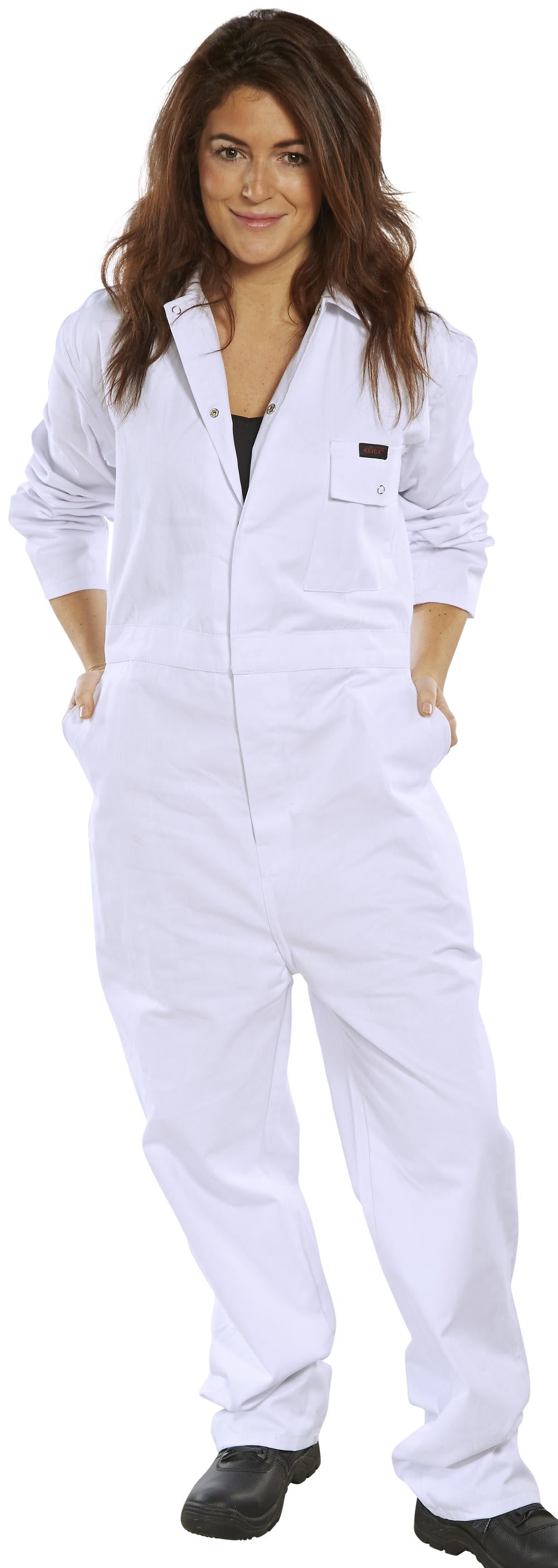 White Pre-Shrunk Boiler Suit  {All Sizes} - UK BUSINESS SUPPLIES