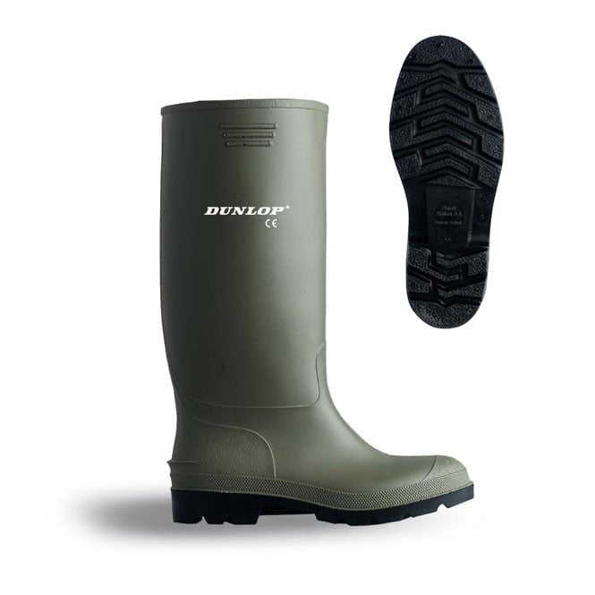 Dunlop FESTIVALS Standard Wellies in GREEN 100% Waterproof {Pricemastor Range} {All Sizes} - UK BUSINESS SUPPLIES