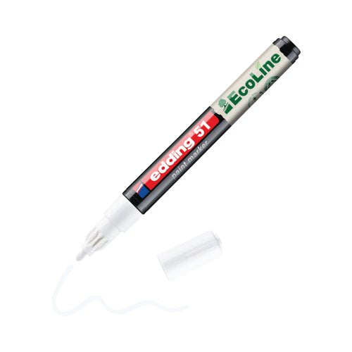 Edding E-51 Water-Based Paint Marker Fine White (Pack of 10) 4-51-049/10