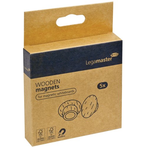 Legamaster Wooden Magnet 25mm (Pack of 5) 7-181725