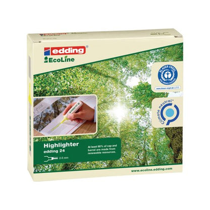 Edding 24 Ecoline Highlighters Yellow (Pack of 10) 4-24005