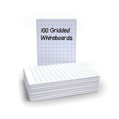 Economy Drywipe Boards 500 Micron 20mm Gridlines A4 (Pack of 100) WBG100