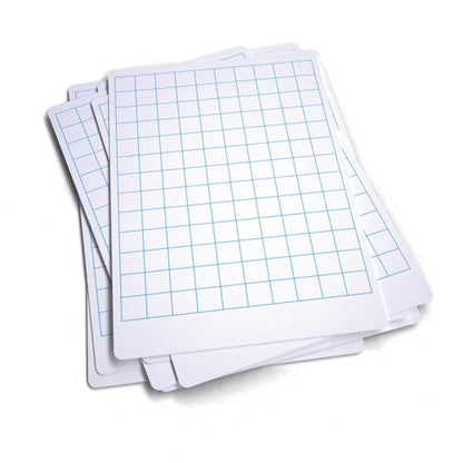 Economy Drywipe Boards 500 Micron 20mm Gridlines A4 (Pack of 100) WBG100