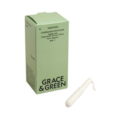 Grace and Green Organic Cotton Applicator Tampons Regular (Pack of 16) GGOTA-R007