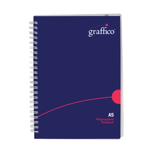 Graffico by 5 Star Polypropylene Wirebound Notebook 140pg A5 EN08822