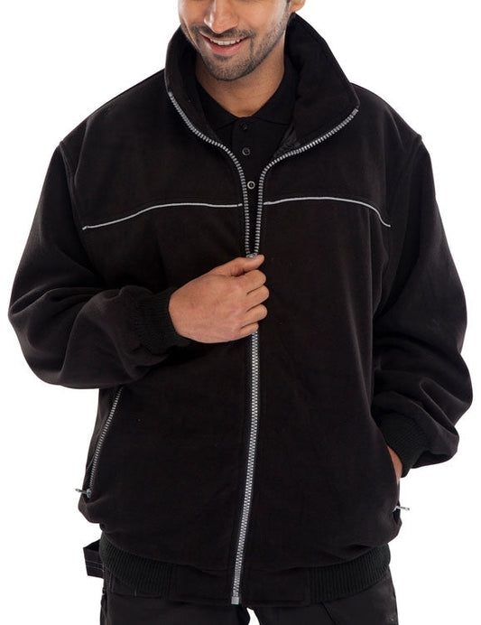 Endeavour Zipped Fleece BLACK {All Sizes} - UK BUSINESS SUPPLIES