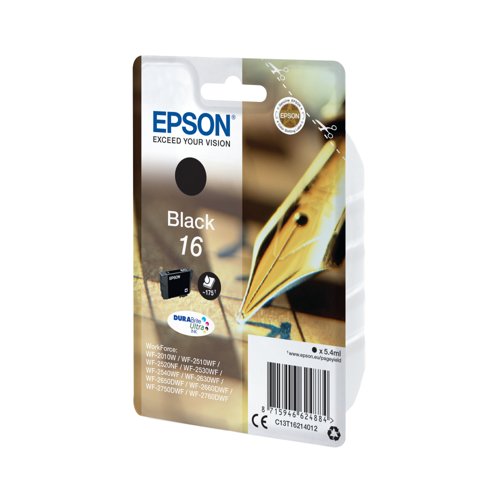 Epson 16 Pen and Crossword DURABrite Ultra Ink Cartridge Black C13T16214012