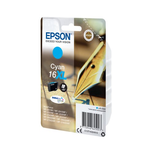 Epson 16XL Pen and Crossword DURABrite Ultra Ink Cartridge High Yield Cyan C13T16324012