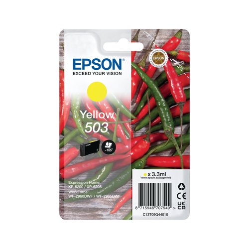 Epson 503 Chillies Ink Cartridge Yellow C13T09Q44010