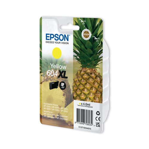 Epson 604XL Pineapple Ink Cartridge High Yield Yellow C13T10H44010