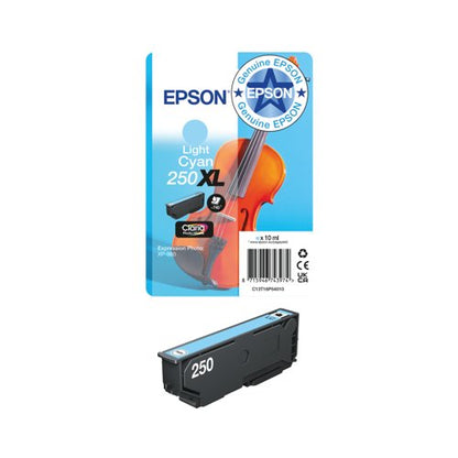 Epson 250 Violin Claria Photo HD Ink Cartridge Light Cyan C13T16N54010