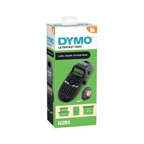 Dymo Letratag LT-100H Handheld LabelMaker Label Printer Black 2174575