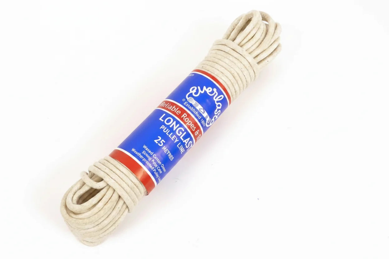 Everlasto Natural Cotton Pulley Line 5.5mm x 25M
