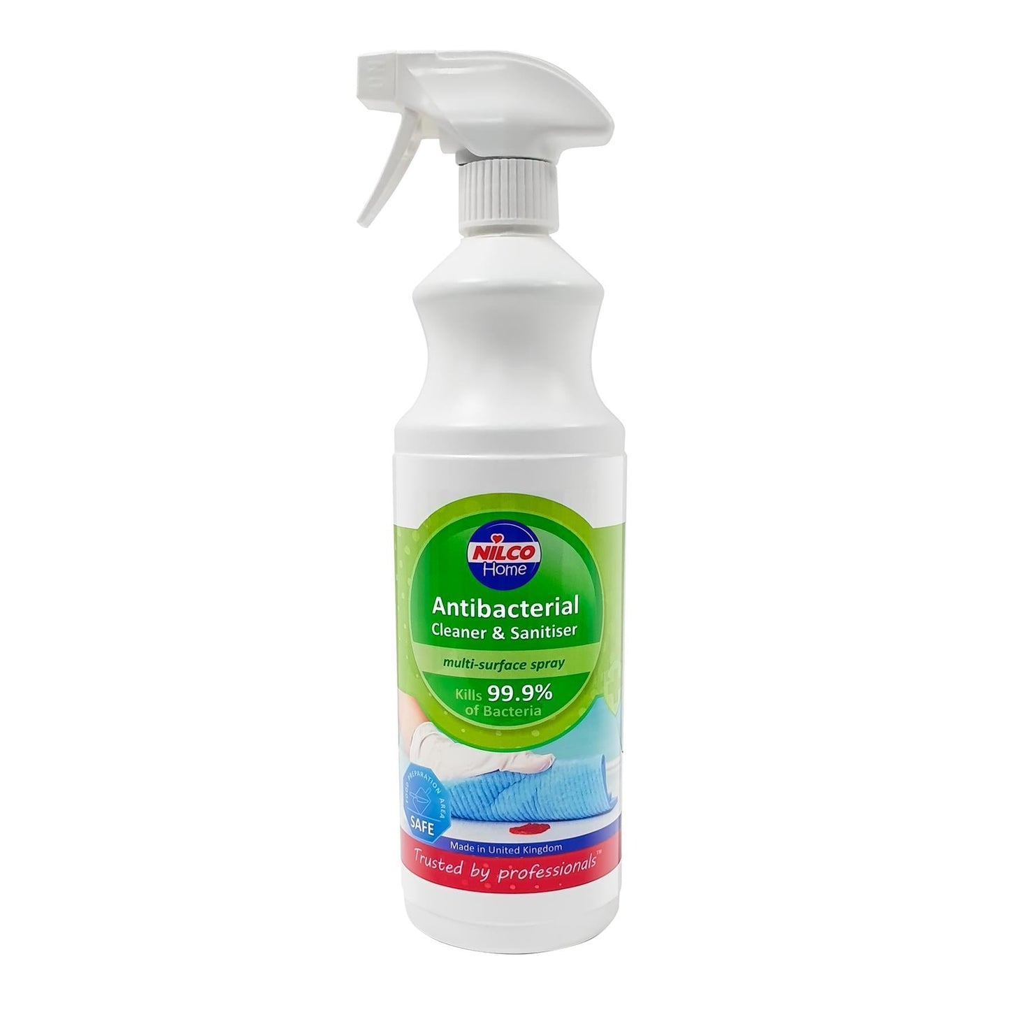 Nilco Antibacterial Cleaner & Sanitiser Multi-Surface Spray - 1L