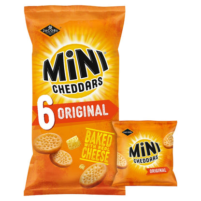 Jacob's Mini Cheddars Original Multipack Baked Snacks 6x23g {8 Pack}