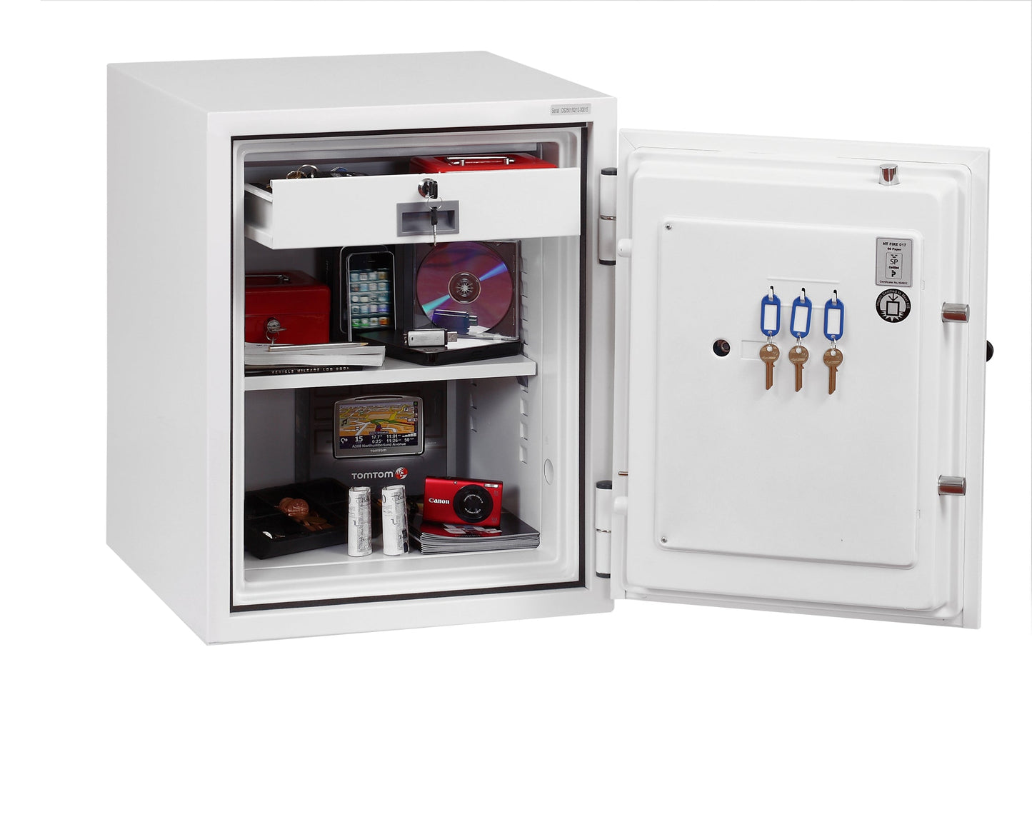 Phoenix Fire Fighter Size 1 Fire Safe Key Lock White FS0441K