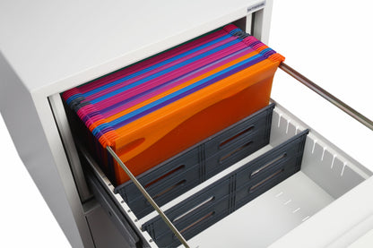 Phoenix Vertical Fire File 2 Drawer Filing Cabinet Elecronic Lock White FS2252E