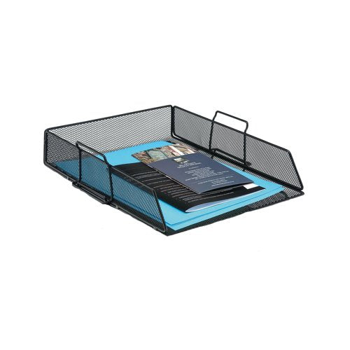 5 Star Wire Mesh Letter Tray Black 287878