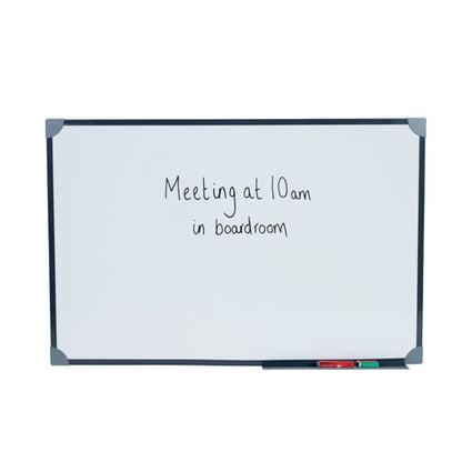 5 Star Magnetic Drywipe Board Steel Trim with Fixing Kit and Detachable Pen Tray 900x600mm 424119