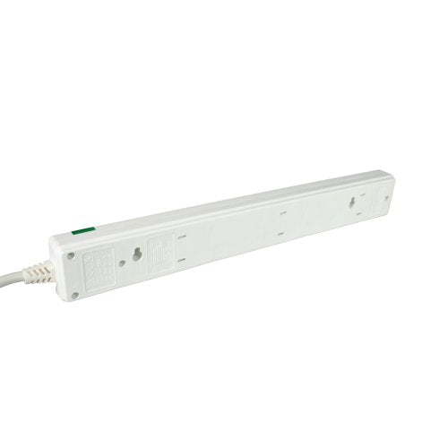 5 Star 6-Gang Surge Protection Extension Lead 2m White FS668151