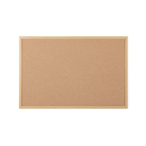 5 Star Cork Noticeboard Oak Effect Frame 1200x900mm FS669042