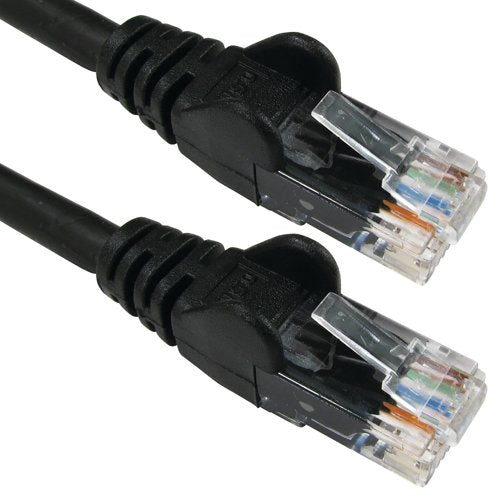 5 Star RJ45 Cable LSOH Moulded Network Cable Cat6 Black 5m FS676223