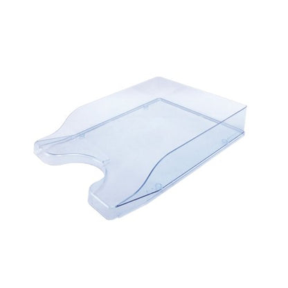 5 Star Contemporary Self Stacking Letter Tray Crystal FS677861
