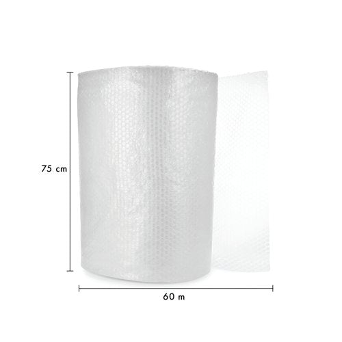 5 Star Bubble Wrap Roll Small Bubble 750mmx60m Clear FS678731