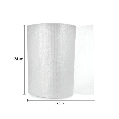 5 Star Bubble Wrap Roll Small Bubble 750mmx75m Clear FS678734