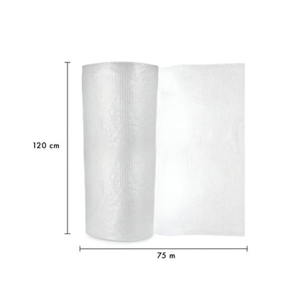 5 Star Bubble Wrap Roll Small Bubble 1200mmx75m Clear FS678918