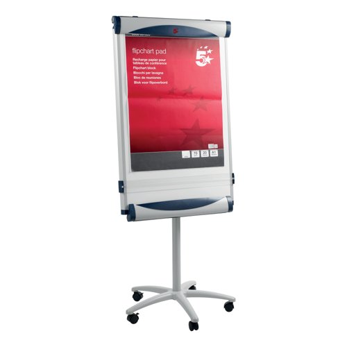 5 Star Executive Mobile Magnetic Easel fits A1 and Euro Pads Height Adjustable 906691