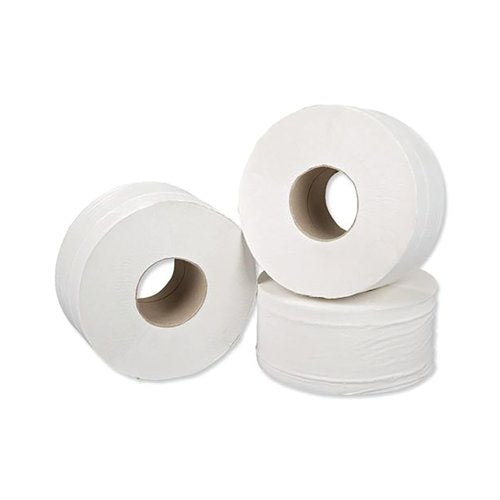 5 Star Mini Jumbo Toilet Rolls 2-Ply 250mmx200m Pack of 12 930116