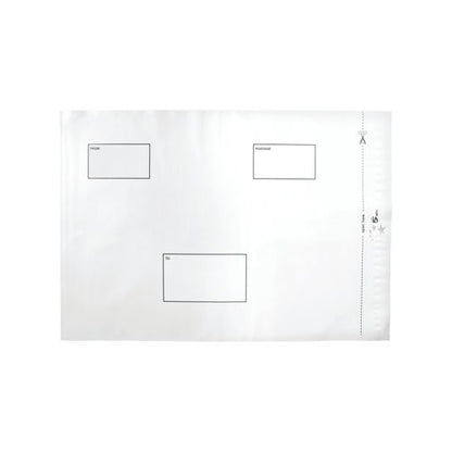 5 Star Waterproof Polythene Envelope Peel/Seal 360x430mm 50mm Flap Opaque (Pack of 100) 935795