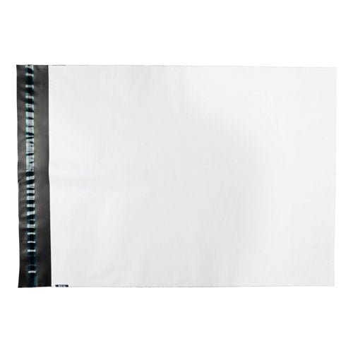 5 Star Waterproof Polythene Envelope Peel/Seal 360x430mm 50mm Flap Opaque (Pack of 100) 935795