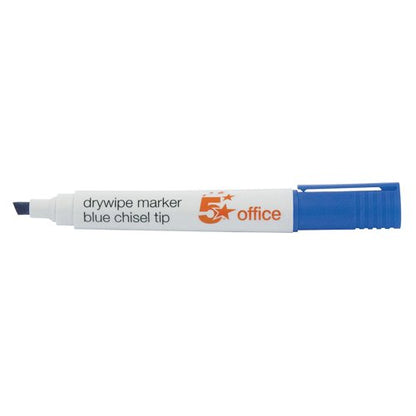 5 Star Drywipe Marker Chisel Tip Xylene/Toluene-free 2-5mm Line Wallet Assorted (Pack of 4) 938635
