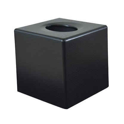Devon Cube Tissue Box Holder Black (Pack of 6) 4621