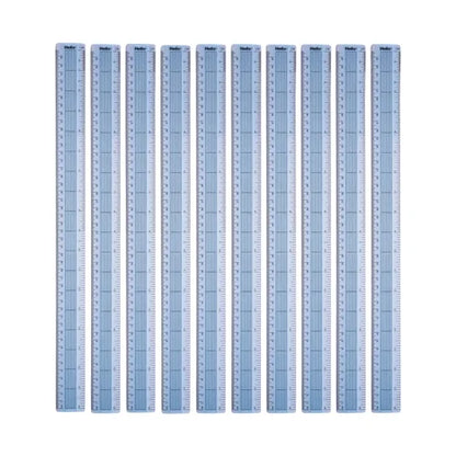 Helix Shatterproof Ruler Gridded 45cm/18inch Blue Pack of 10