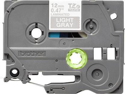 Brother White On Light Grey Label Tape 12mm x 5m - TZEMQL35