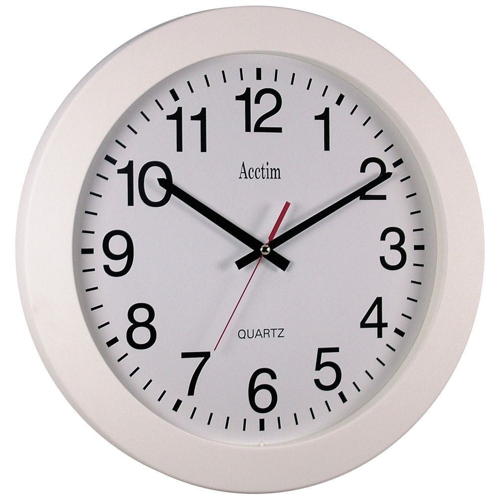 Acctim Controller Wall Clock Silent Sweep 368mm White 93/704