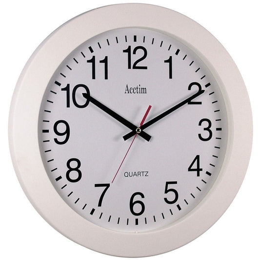 Acctim Controller Wall Clock Silent Sweep 368mm White 93/704