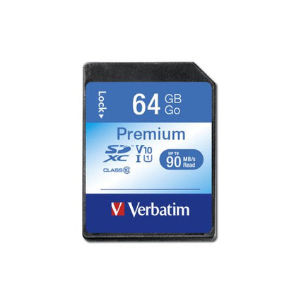 Verbatim Premium SDXC Class 10 UHS-I U1 64GB Memory Card 44024