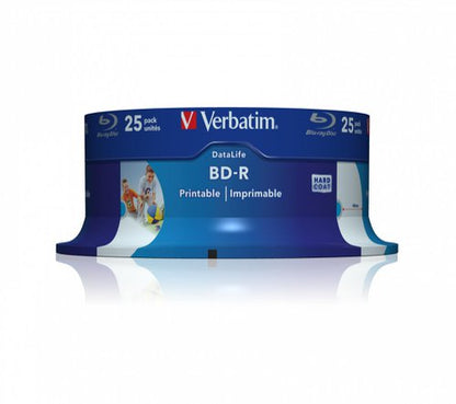 Verbatim Blu-ray BD-R 25 GB 6x Printable Spindle (25 Pack) 43811
