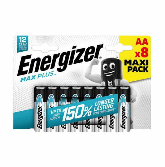 Energizer Max Plus AA Alkaline Batteries (Pack 8) - E301324602