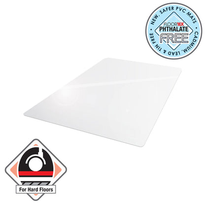 Floortex Chairmat Valuemat Phalate Free PVC for Hard Floors 120 x 90cm Transparent UFC129017EV