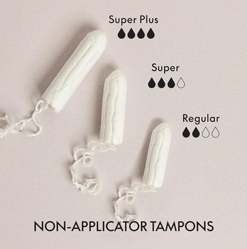 Grace and Green Organic Cotton Non Applicator Tampons Super+ (Pack of 15) GGOTSP003