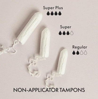 Grace and Green Organic Cotton Non Applicator Tampons Super+ (Pack of 15) GGOTSP003