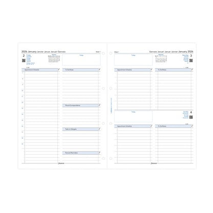 Filofax Refill Day Per Page 5 Language Appointment A4 2026 26-68719