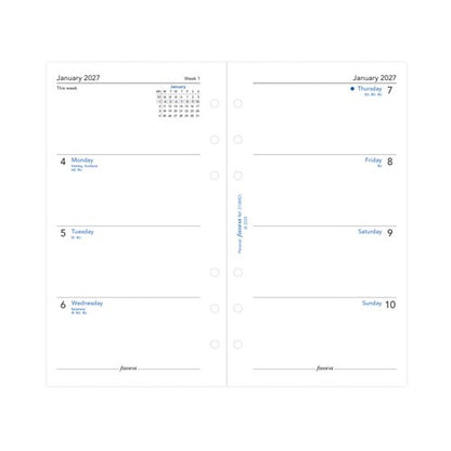 Filofax Refill Week To View Personal White 2027 27-68421