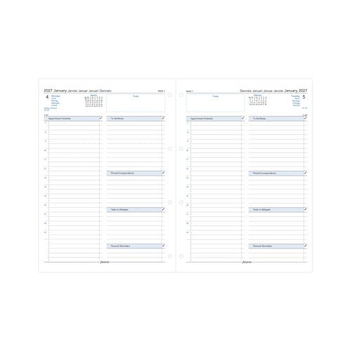 Filofax Refill Day Per Page A4 White 2027 27-68719